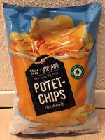 Mängden socker i Potetchips med Salt