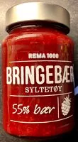Mängden socker i Bringebær syltetøy