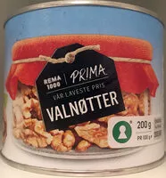 Mängden socker i Valnøtter