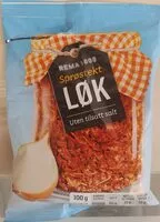 Mängden socker i Sprøstekt løk Uten tilsatt salt