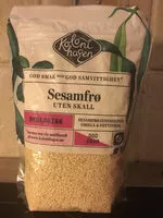 Mängden socker i Sesamfrø uten skall