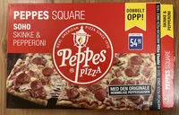 Mängden socker i Peppes Square Soho (skinke og pepperoni)