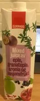 Mängden socker i Mixed juice av eple, granateple, aronia og pasjonfrukt