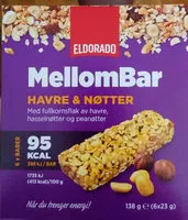 Mängden socker i MellomBar Havre & Nøtter