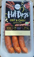 Mängden socker i hotdogs Ost & Chili grillwurst