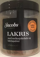 Mängden socker i Lakris med melkesjokolade og lakrispulver