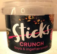 Mängden socker i Sticks Crunch Soya & ingefærsmak