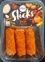 Mängden socker i Sticks svin chorizo