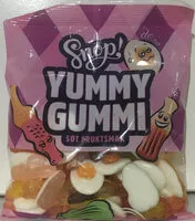 Mängden socker i Yummy Gummi Søt Fruktsmak