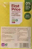 Mängden socker i Kyllingkjøttdeig
