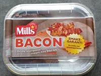 Mängden socker i Grov leverpostei toppet med bacon