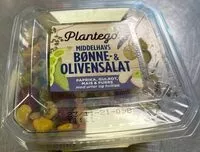 Mängden socker i Middelhavs bønne og olivensalat