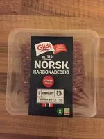 Mängden socker i Norsk karbonadedeig