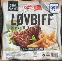 Mängden socker i Løvbiff