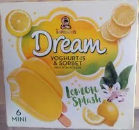 Mängden socker i Dream Yoghurt-is & Sorbet Lemon Splash