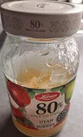 Mängden socker i 80 % Eple of Pære syltetøy