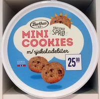 Mängden socker i Mini Cookies m/ sjokoladebiter