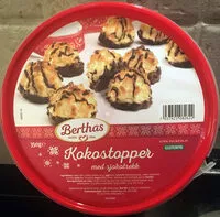Mängden socker i Kokostopper med sjokotrekk