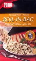 Mängden socker i Boil-in-bag middagsris med villris