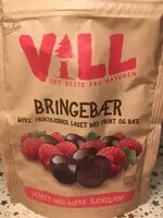 Mängden socker i Vill Bringebær dekket med mørk sjokolade