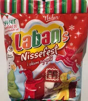 Mängden socker i Labans Nissefest i skum og gelé