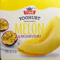 Mängden socker i Yoghurt tradisjonell - Melon og pasjonsfrukt
