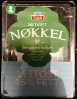 Mängden socker i Skivet Nøkkel Lettost 16% Fett
