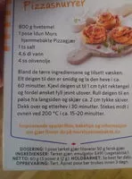 Mängden socker i Mors hjemmebakte Pizzagjær