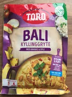 Mängden socker i Bali kyllinggryte