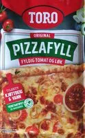 Mängden socker i Pizzafyll tomat og løk