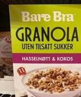Mängden socker i Granola hasselnøtt & kokos