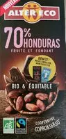 Mängden socker i chocolat 70 % Honduras