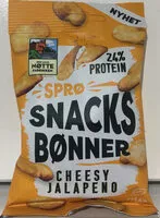 Mängden socker i Sprø Snacks Bønner Cheesy Jalapeno