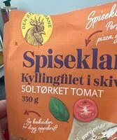 Mängden socker i Spiseklar kyllingfilet i skiver soltørket tomat