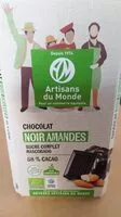 Mängden socker i Chocolat noir amandes