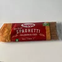 Mängden socker i Spaghetti fullkorn og fiber