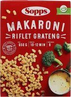 Mängden socker i Makaroni Riflet Grateng