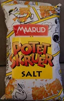 Mängden socker i Potetskruer Salt