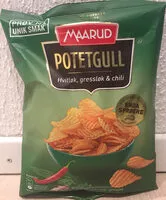 Mängden socker i Potetgull Hvitløk, gressløk & chili