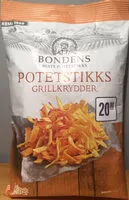 Mängden socker i Potetstikks Grillkrydder