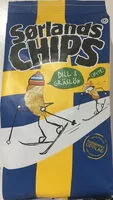 Mängden socker i Sørlands Chips Dill & Gräslök