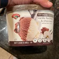 Mängden socker i Ice cream vanilla/chocolate