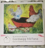 Mängden socker i 30 stk brune og kvite Gardsegg frå Fana XS-M, 32-56GR.