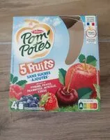 Mängden socker i Pom'potes 5 fruits sans sucre ajoutés