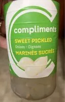 Mängden socker i Sweet pickled onions