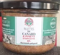 Mängden socker i Rillettes de Canard & Piment d’Espelette