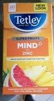 Mängden socker i Tetley super fruits mind with zinc