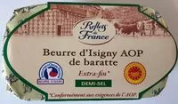 Mängden socker i Beurre d'Isigny AOP de Baratte Extra-Fin Demi-Sel