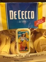 Mängden socker i Pappardelle all'uovo