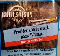 Mängden socker i Nackensteak mariniert „Knoblauch-Sahne“